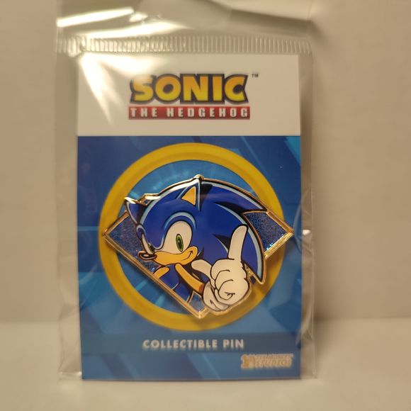Sonic The Hedgehog Golden Series Enamel Pin Full Color Official Collectible - Picture 2 of 3